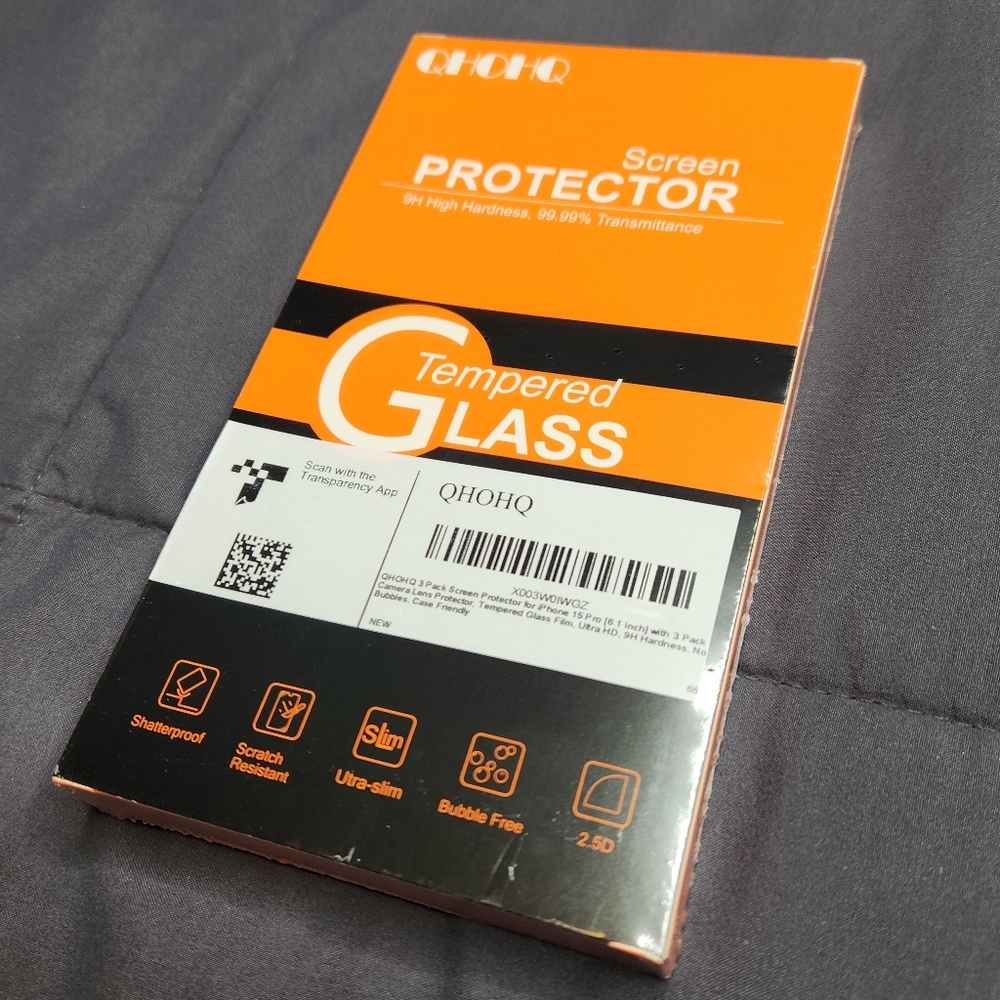 3-Pack iPhone 15 Pro Screen Protectors